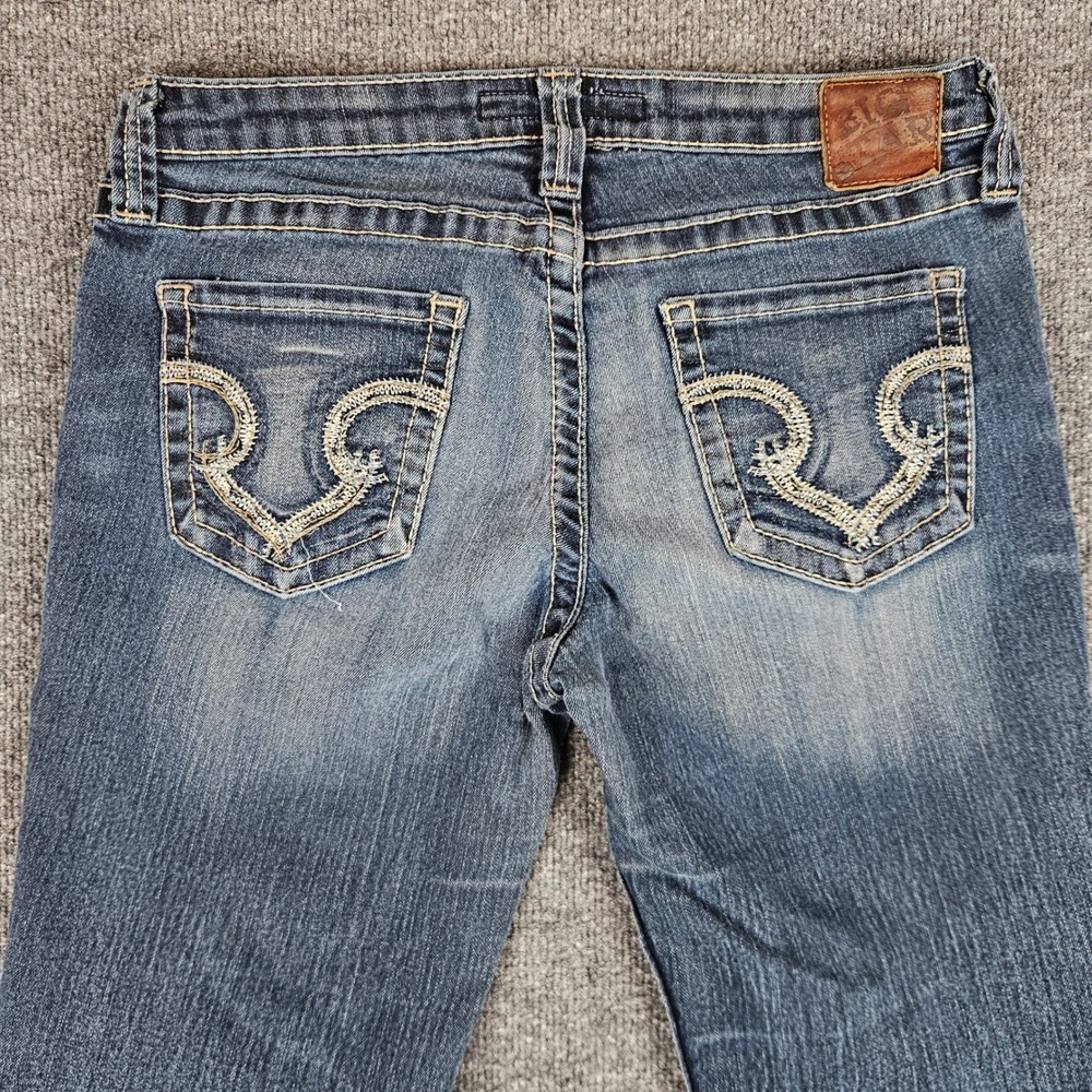 Big Star Maddie Mid Rise Fit Bootcut Jeans Women's 30L Dark Wash Stretch Western - Picture 13 of 13
